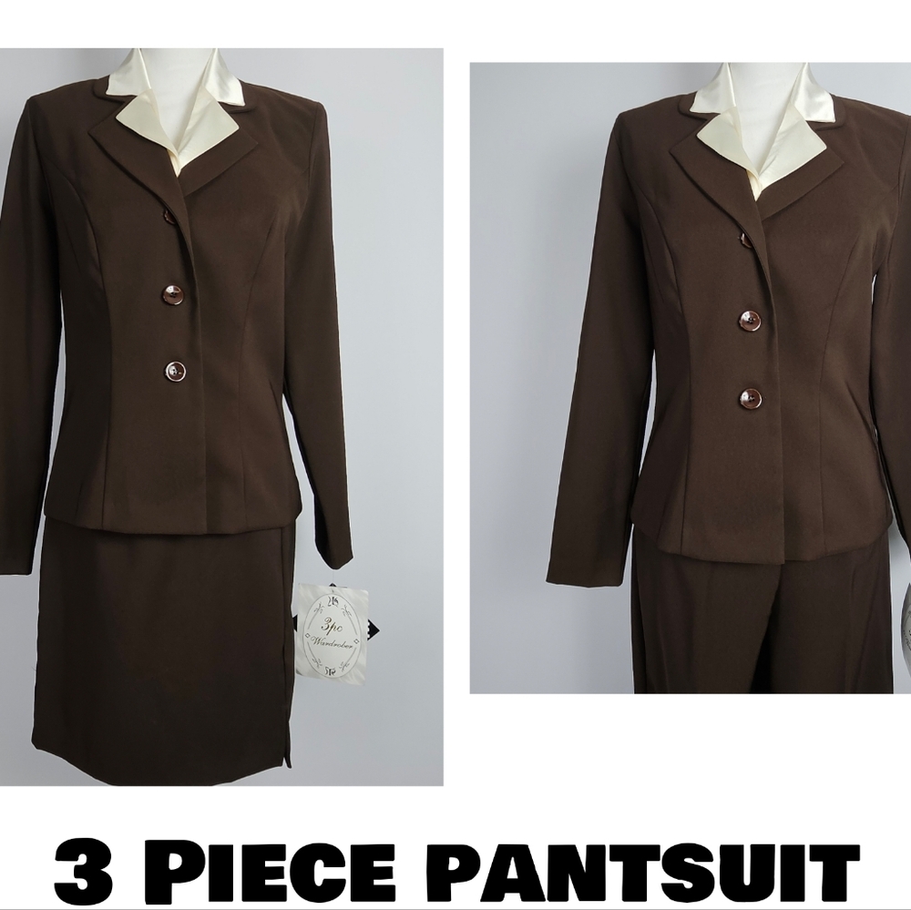 Nwt 3 Piece 80s Pantsuit By Suits Us Size 6